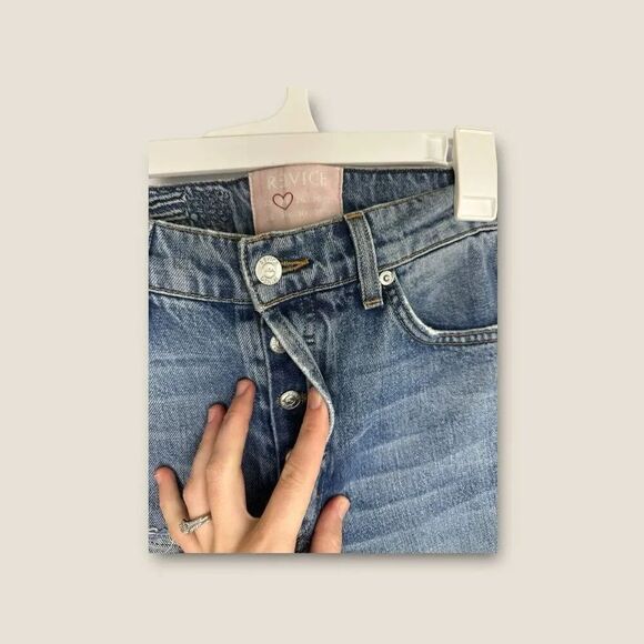 Revice Women’s High Waisted Distressed Straight Leg Jeans Size 24 - Picture 3 of 6